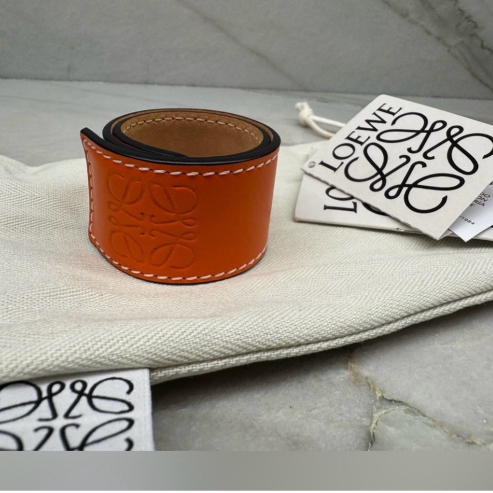Loewe Orange Leather Bracelet